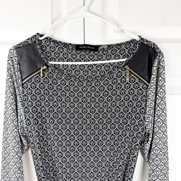 Ivanka Trump Black & Gray Sheath Dress with 3/4 Raglan Sleeves Size Large - Picture 10 of 10